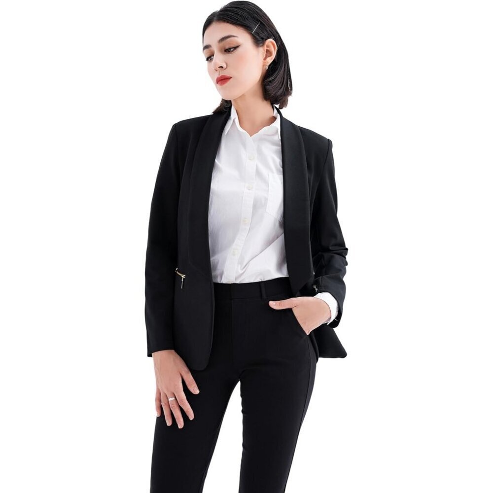 Women's Blazers Blazer Jackets Business Casual Professional Outfit Black - Picture 3 of 6